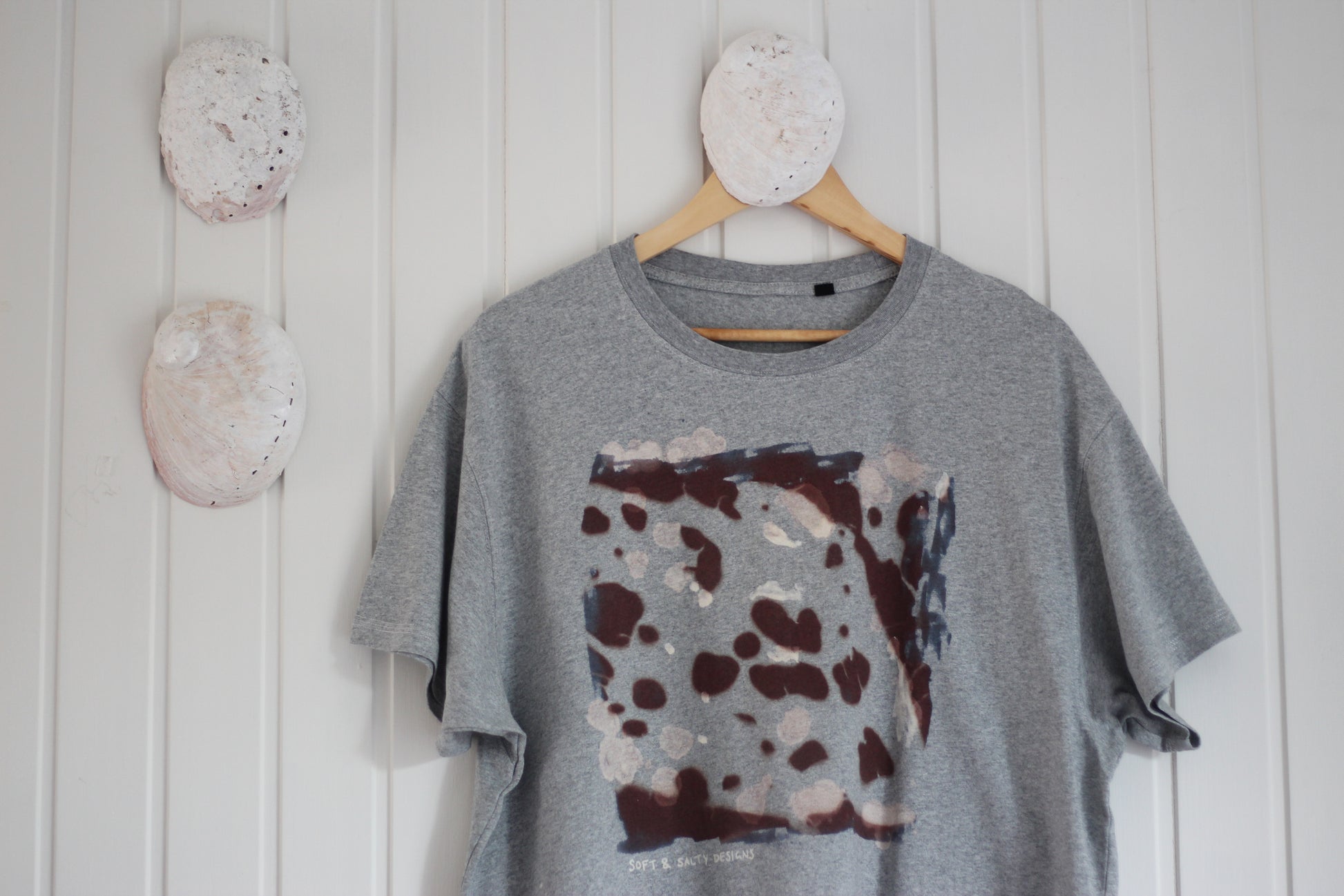 Of the Sea hand-printed ocean-inspired tee in hemp blend