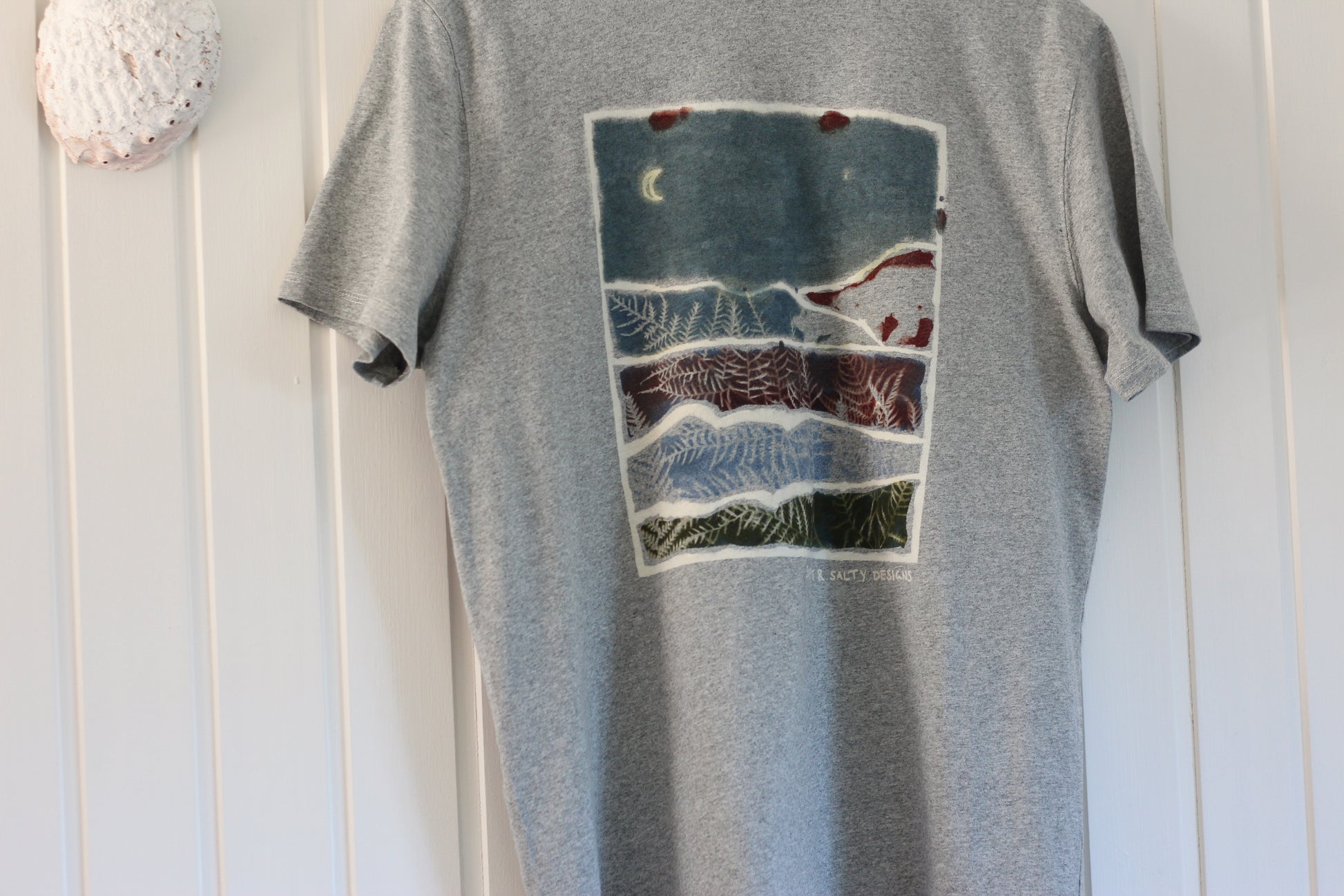 Unique crescent moon t-shirt made in Tasmania