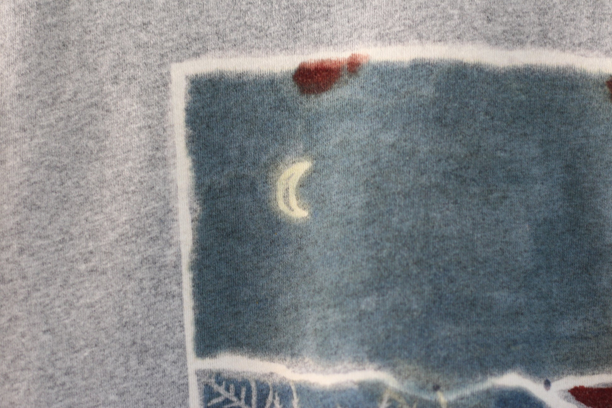 Unique hand printed t-shirt one of a kind artwork