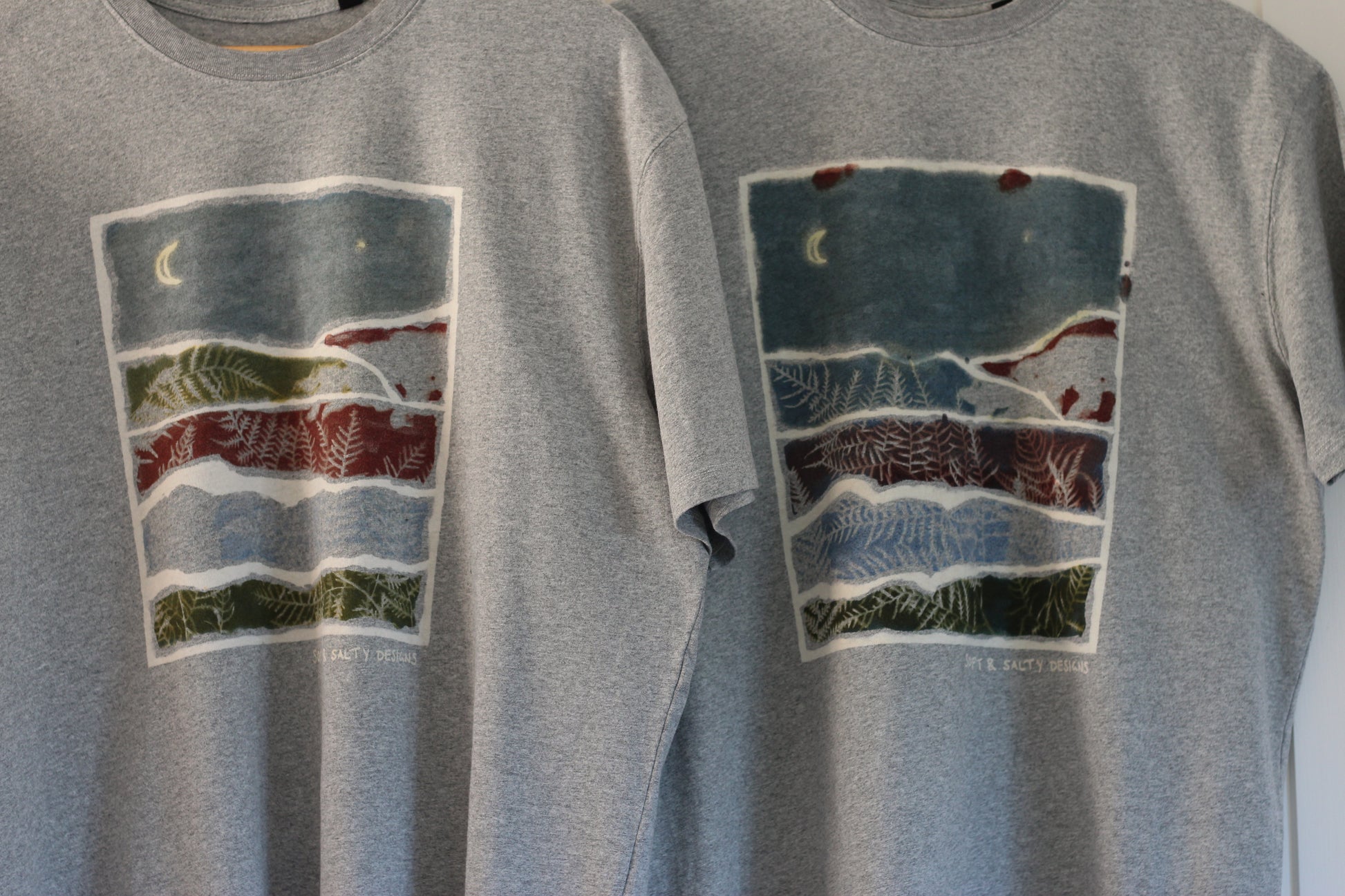 Soft & Salty Designs Woohoo Moon tee with ocean artwork