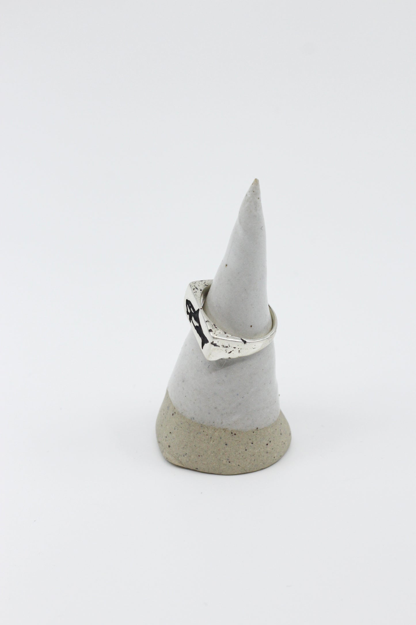 Orca engraved on silver ring hand made