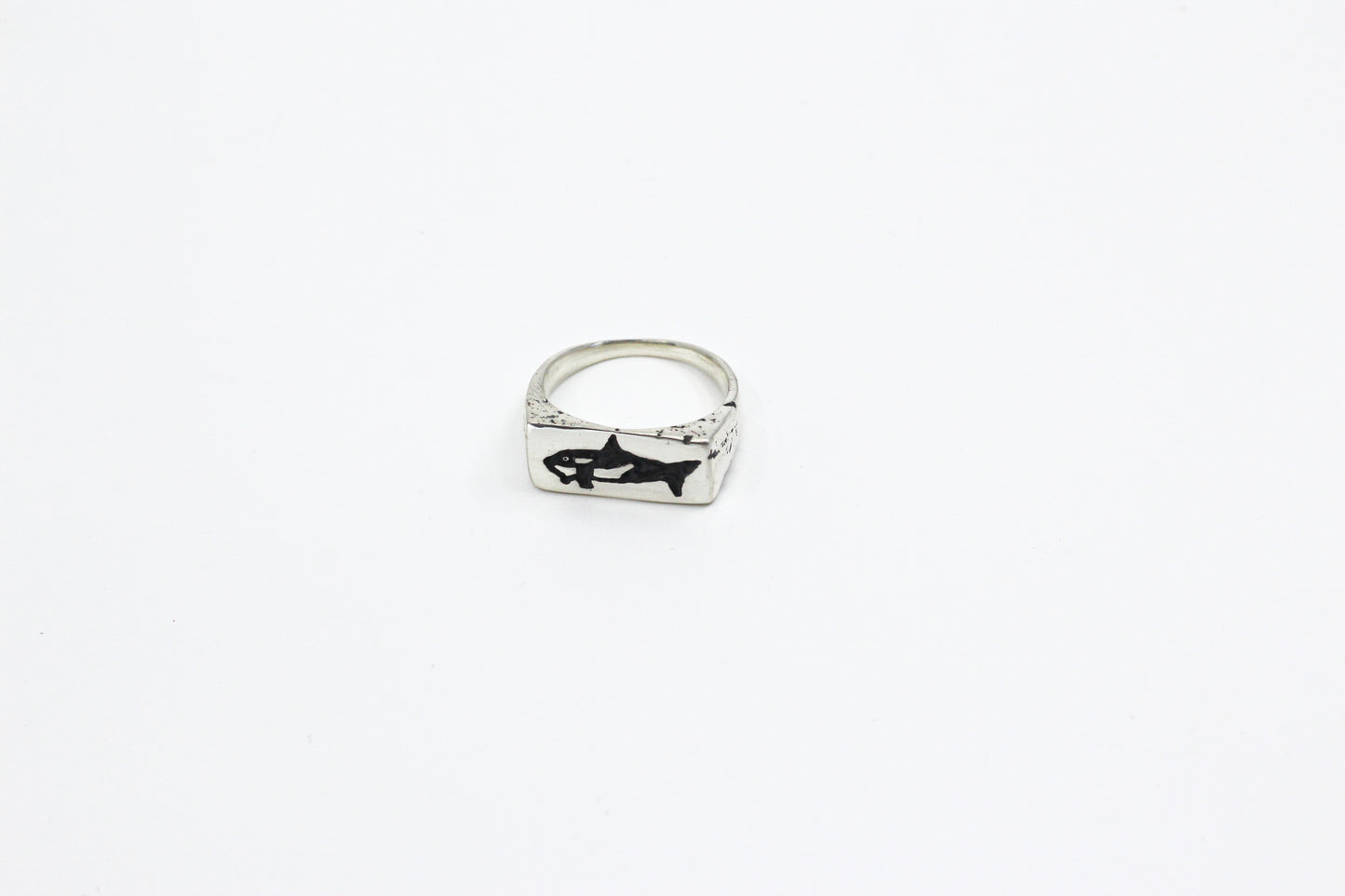 Killer whale silver ring hand made