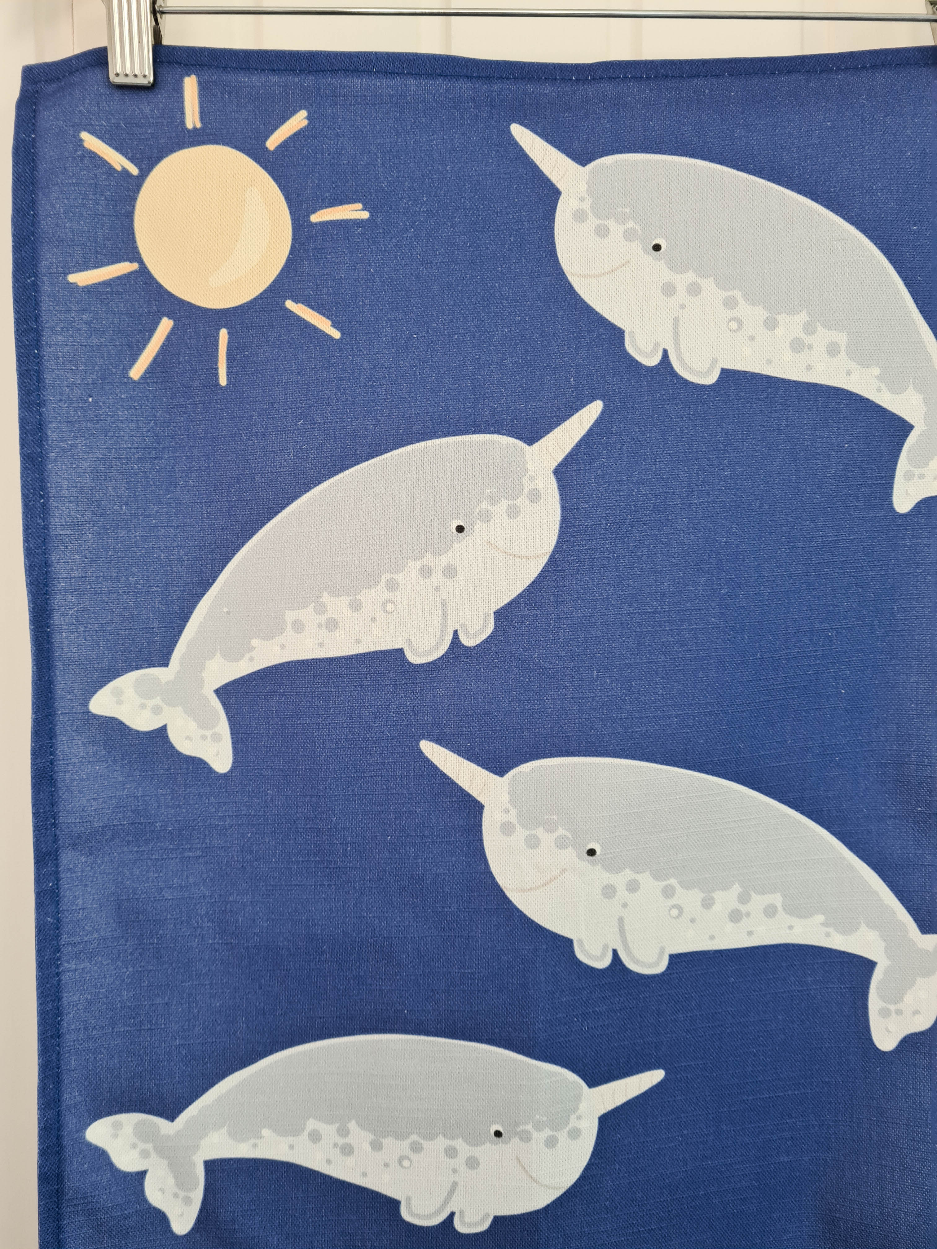 Narwhals Tea Towel – Soft & Salty Designs