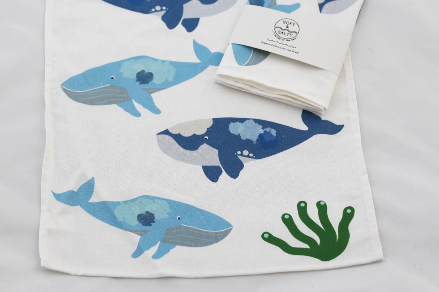 Whales Tea Towel